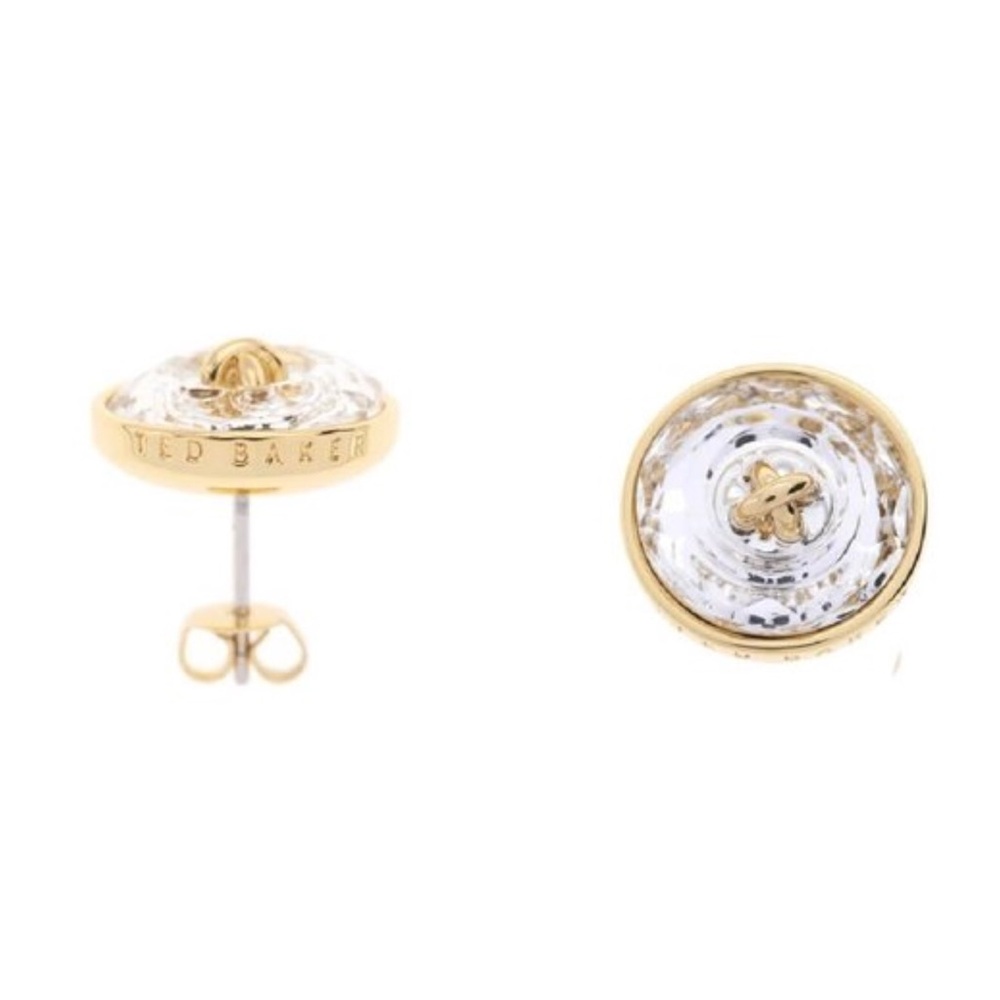 NEW TED BAKER KINLEY BUTTON EARRINGS